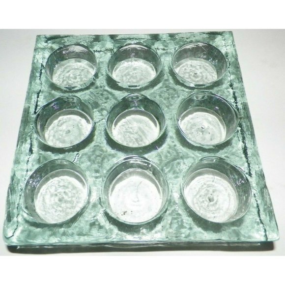 Heavy Glass Tea Light Candle Holder - Picture 2 of 5